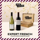 Expert French Wine Twin Pack IN BOUTIQUE BRANDED WOODEN BOX!