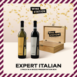 Expert Italian Wine Twin Pack IN BOUTIQUE BRANDED WOODEN BOX!