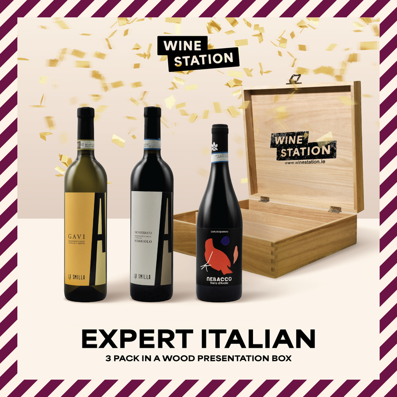 Expert Italian Wine 3-Pack IN BOUTIQUE WINE STATION WOODEN BOX