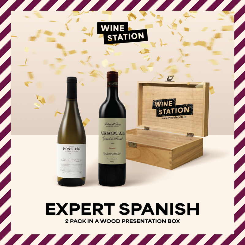 Expert Spanish Wine Twin Pack IN BOUTIQUE WINE STATION WOODEN BOX