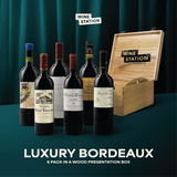 Luxury Bordeaux 6-Pack IN BOUTIQUE BRANDED WOODEN BOX!
