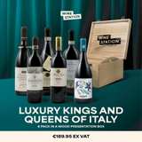 Luxury Kings & Queens of Italy 6-Pack IN BOUTIQUE WOODEN BOX!